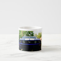 Muskelauto blaue Espresso-Tasse