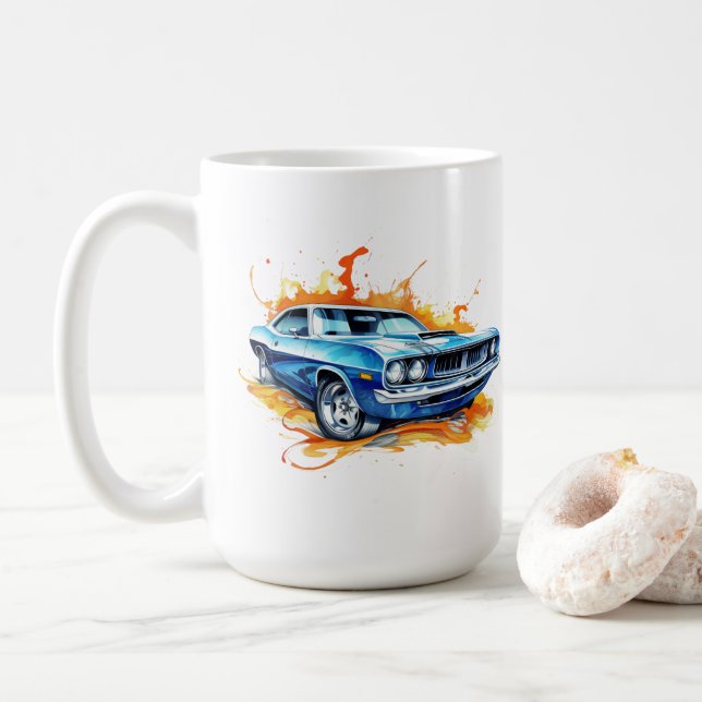 Muskelauto-Kaffeetasse Kaffeetasse (Mit Donut)