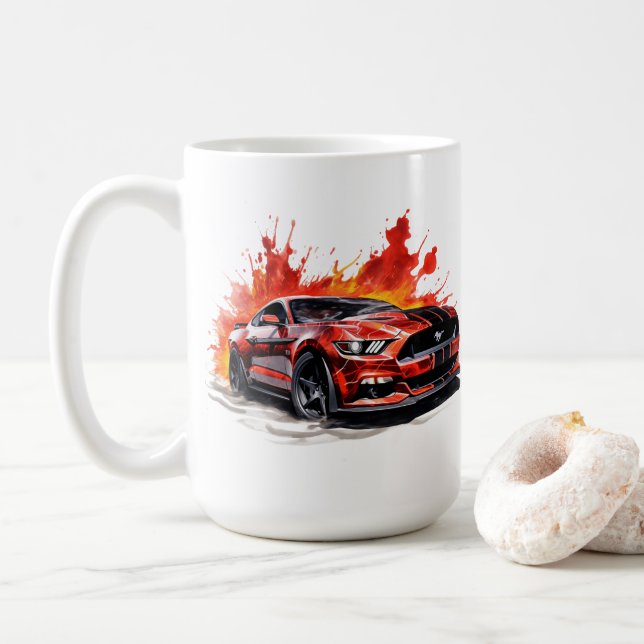 Muskelauto-Kaffeetasse Kaffeetasse (Mit Donut)
