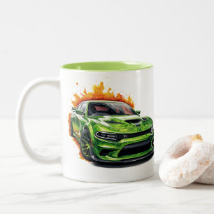 Muskelauto-Kaffeetasse Zweifarbige Tasse