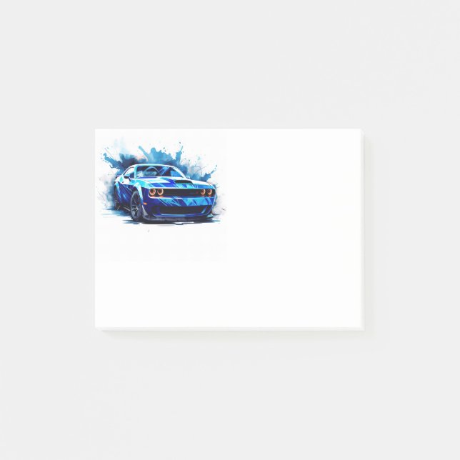 Muskelauto  post-it klebezettel (Vorderseite)