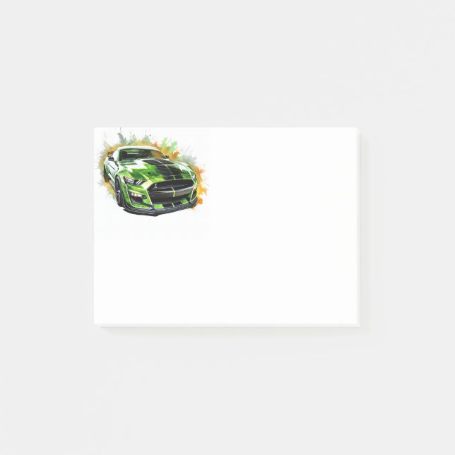 Muskelauto  post-it klebezettel (Vorderseite)