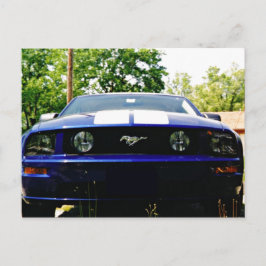 Muskelauto - Shelby blue Postcard Postkarte