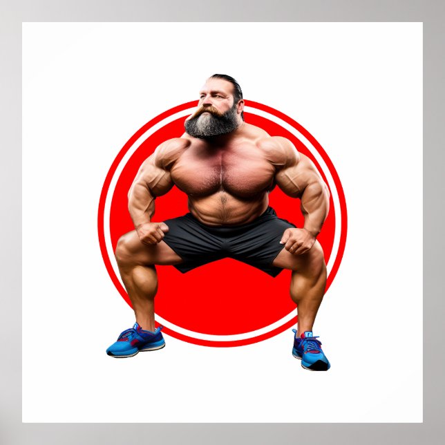 Muskelbär Poster (Vorne)