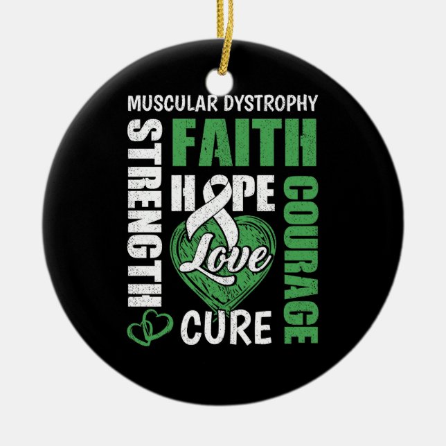 Muskeldystrophie Keramik Ornament (Vorne)