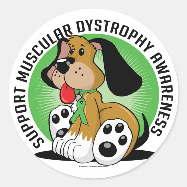 Muskeldystrophie Runder Aufkleber (Vorderseite)