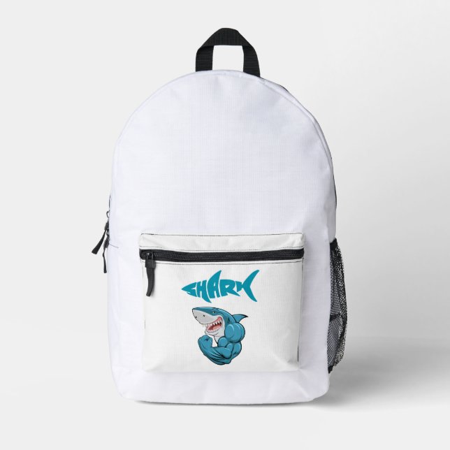 Muskelhai Bedruckter Rucksack (Vorderseite)