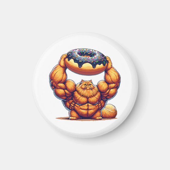 Muskelkater Heben Doughnut Magnet (Vorne)