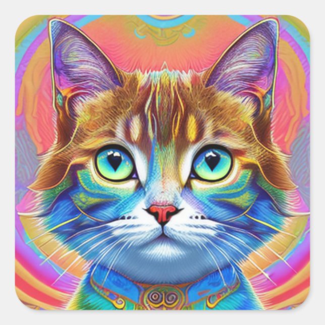 Muskelkater Quadratischer Aufkleber (Vorderseite)