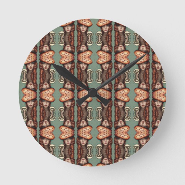 Muskelkater Runde Wanduhr (Vorderseite)