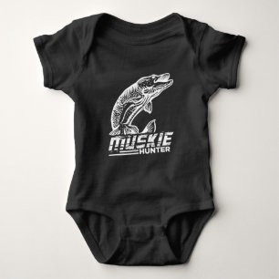 Muskellunge Fisch Muskie Hunter Musky Fischen Baby Strampler