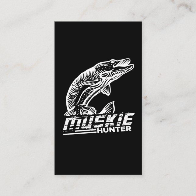 Muskellunge Fisch Muskie Hunter Musky Fischen Visitenkarte (Vorderseite)