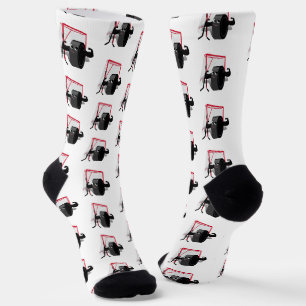 Muskeln auf Eishockeypuck Socken