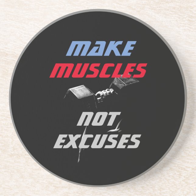 Muskeln Bodybuilding Fitness Motivierend machen Getränkeuntersetzer (Vorne)