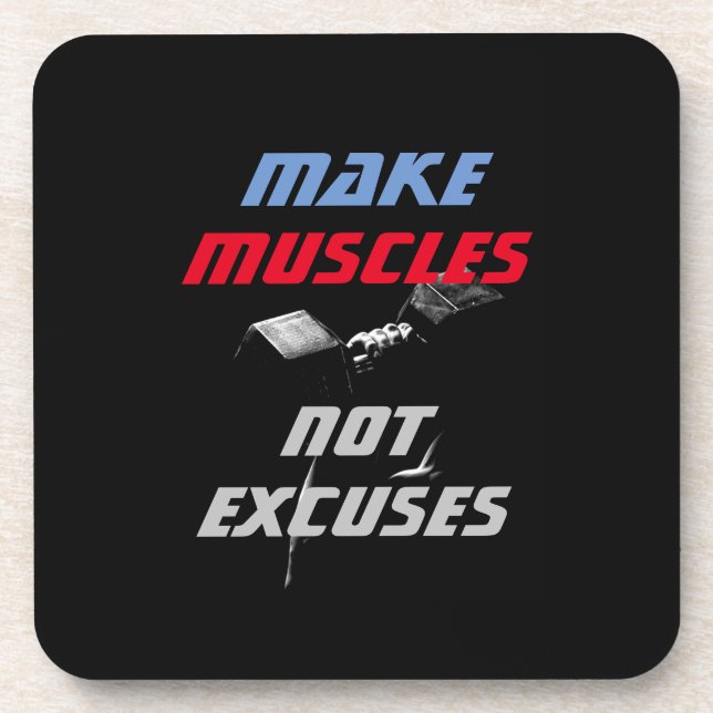 Muskeln Bodybuilding Fitness Motivierend machen Getränkeuntersetzer (Vorderseite)