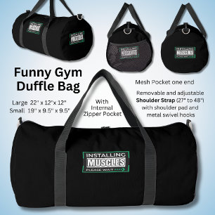 Muskeln installieren, lustiger Sarcastic Gym Duffle Bag