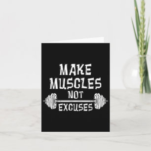 Muskeln keine Ausreden Gym Motivierend Geschenke F Karte
