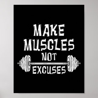 Muskeln keine Ausreden Gym Motivierend Geschenke F Poster