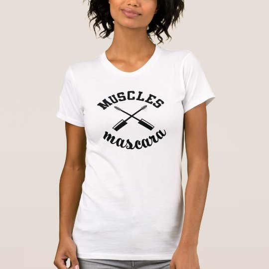 Muskeln und Wimperntuschen-T-Stück T-Shirt