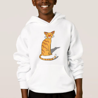Muskelorange Katzen-Hoodie Hoodie