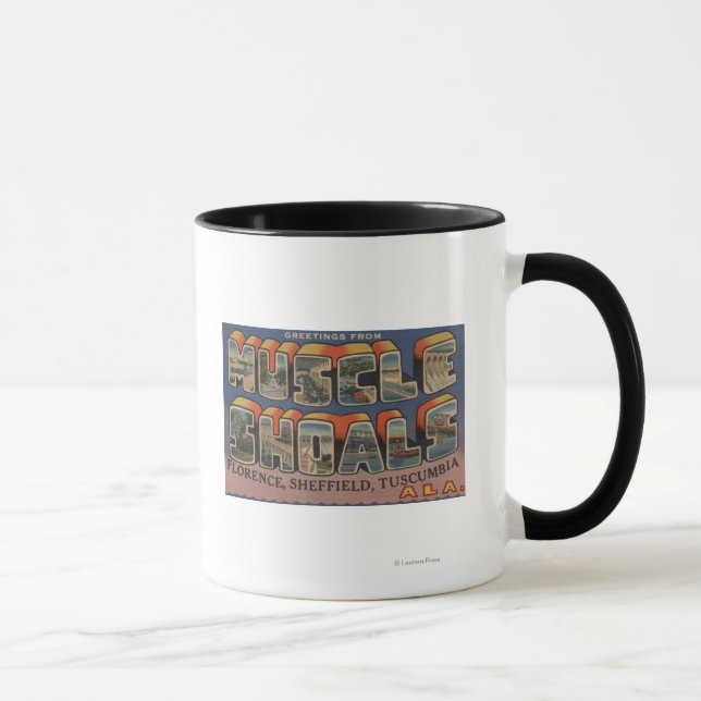 Muskelschalen, Alabama - Große Buchstabenszenen Tasse (Rechts)