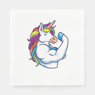 Muskelstarkes Einhorn - Lustiger Magischer Fitness Serviette