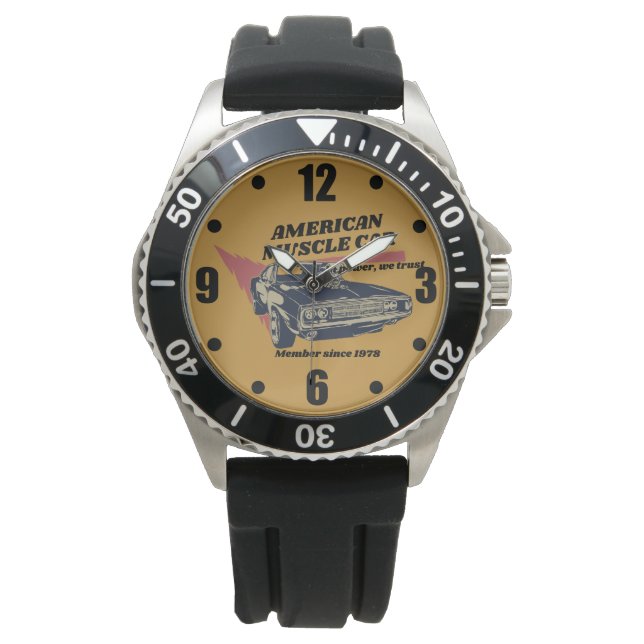 Muskelwagen Armbanduhr (Vorderseite)