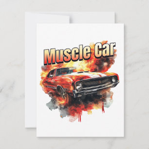 Muskelwagen Mitteilungskarte