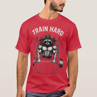 Muskelwaschbär-Gym-Warriorrain-Hard-Fitness-Desi T-Shirt