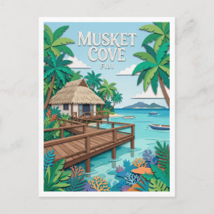 Musket Cove Island Resort Malolo Lailai Fidschi Postkarte