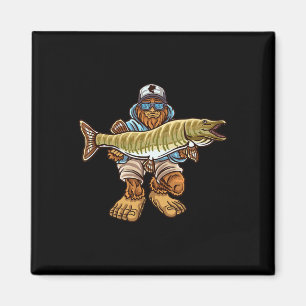 Muskie-Angeln Bigfoot Musky-Jagd Angler Magnet
