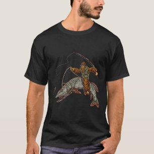 Muskie-Angeln Tiger Musky Jagd Bigfoot Fischer T-Shirt