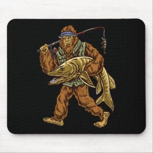 Muskie Fischen Bigfoot Musky Jagd Fischer Mousepad
