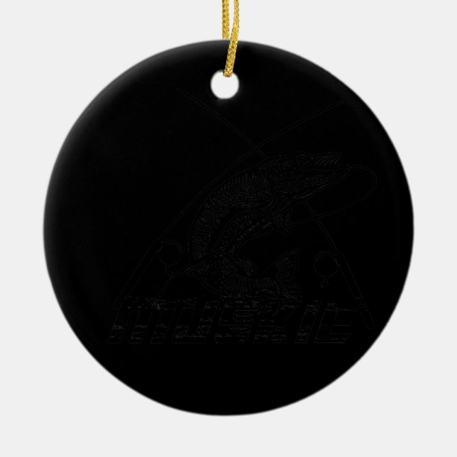 Muskie Fishing Keramik Ornament (Vorne)