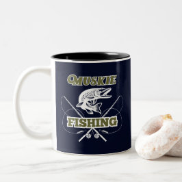 Muskie Fishing Trophy Sportfisch Zweifarbige Tasse
