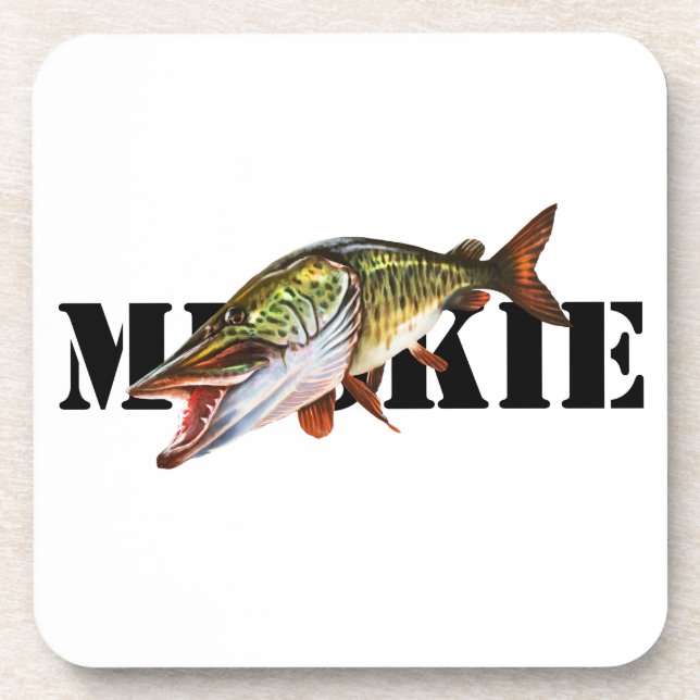 Muskie Getränkeuntersetzer (Vorderseite)