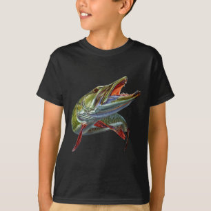 Muskie Jäger Musky Angler Köder Fly Fishing Nov T-Shirt