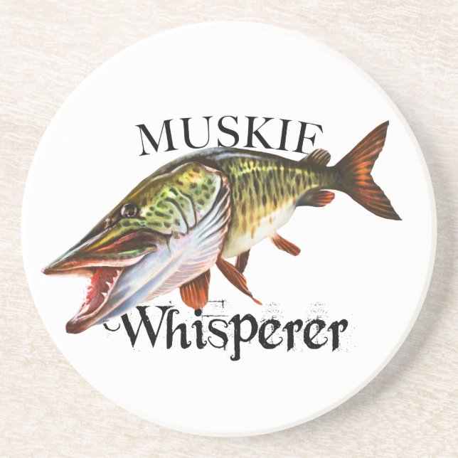 Muskie Whisperer Getränkeuntersetzer (Vorne)