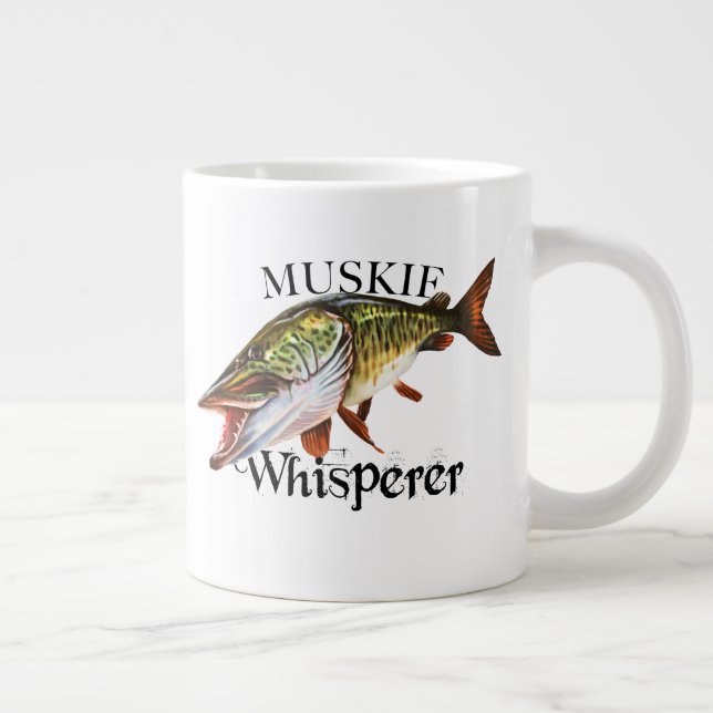 Muskie Whisperer Jumbo-Tasse (Rechts)