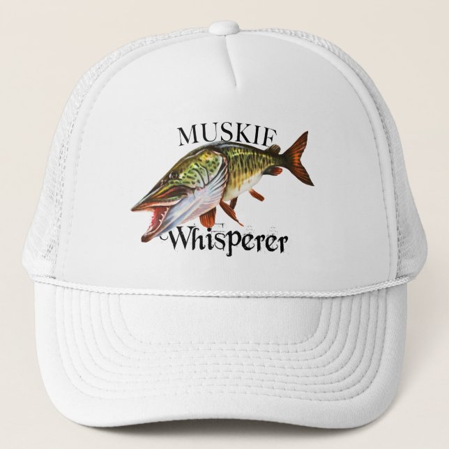 Muskie Whisperer Truckerkappe (Vorderseite)