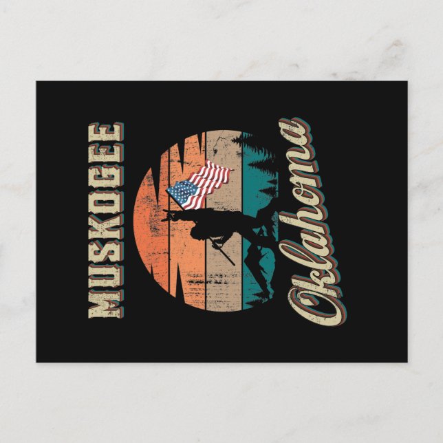 Muskogee Oklahoma Postkarte (Vorderseite)