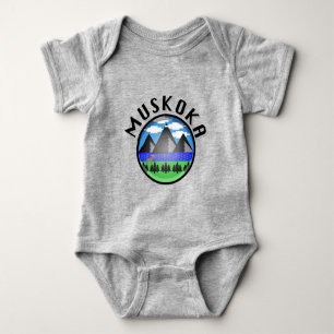 Muskoka Design (Version 2) - Baby Jersey Bodysuit Strampler