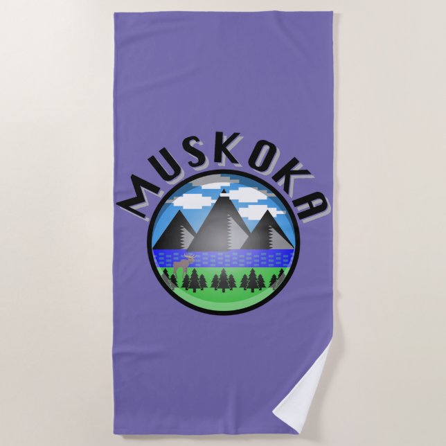 Muskoka Design (Version 2) - Strandtuch (Vorderseite)