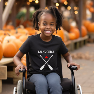 Muskoka Kanada Gekreuzte Paddel Ruder Ahornblatt D T-Shirt