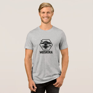 Muskoka Ontario Kayaker - Bella+Leinwand Tri-mix T Tri-Blend Shirt