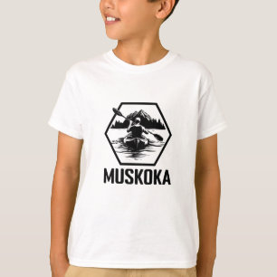 Muskoka Ontario Kayaker - T-shirt de base pour enf