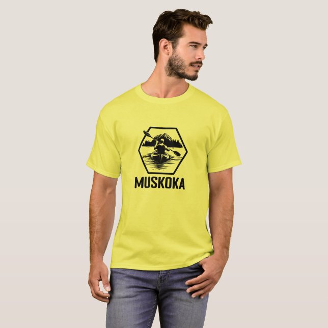 Muskoka Ontario Kayaker - T - Shirt für Männer (Vorne ganz)