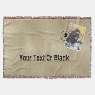 Muskox Briefmarke Souvenir Decke