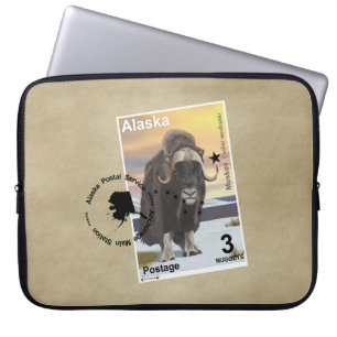 Muskox Briefmarke Souvenir Laptopschutzhülle