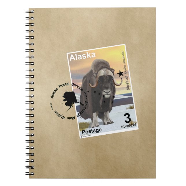 Muskox Briefmarke Souvenir Notizblock (Vorderseite)